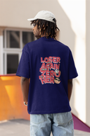 Loser Half Sleeve Navy Blue Oversized T-Shirt for Men by Hello Swanky