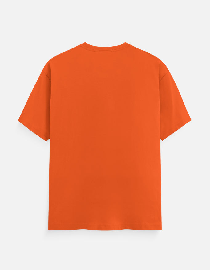 Orange Bulk Unisex Round Neck Half Sleeve T-Shirt Casual Wear