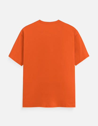 Orange Bulk Unisex Round Neck Half Sleeve T-Shirt Casual Wear