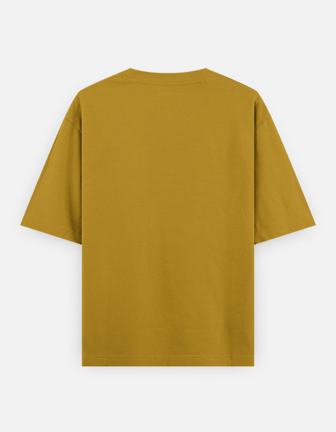 Bulk Mustard Yellow 100% Polyester Round Neck T-Shirt Durable