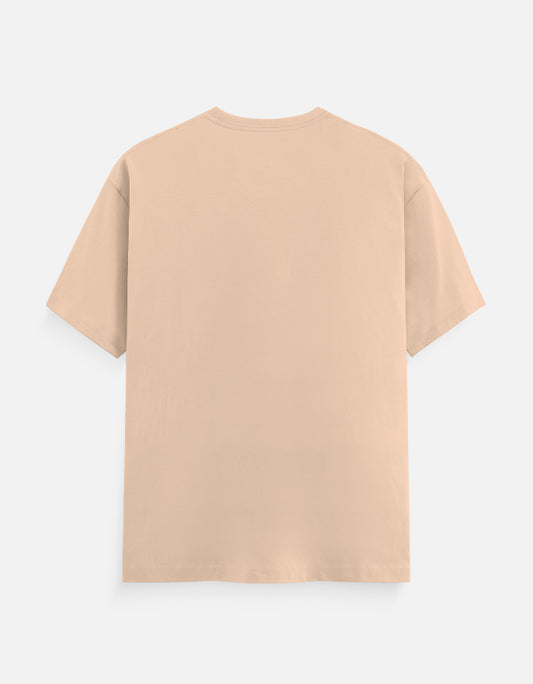 Bulk Peach Polyester Round Neck T-Shirt Comfortable Wear