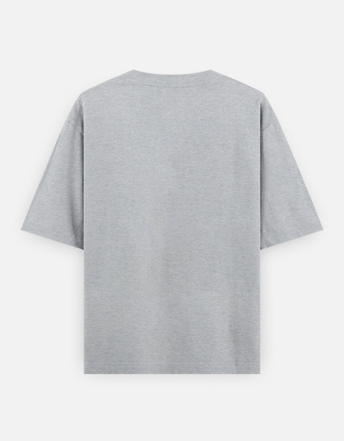 Melange Grey Bulk Unisex Round Neck Half Sleeve T-Shirt
