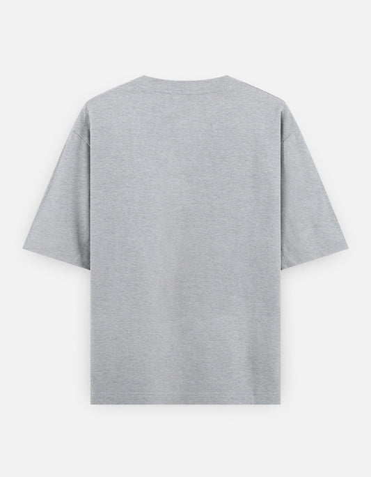 Melange Grey Bulk Unisex Round Neck Half Sleeve T-Shirt