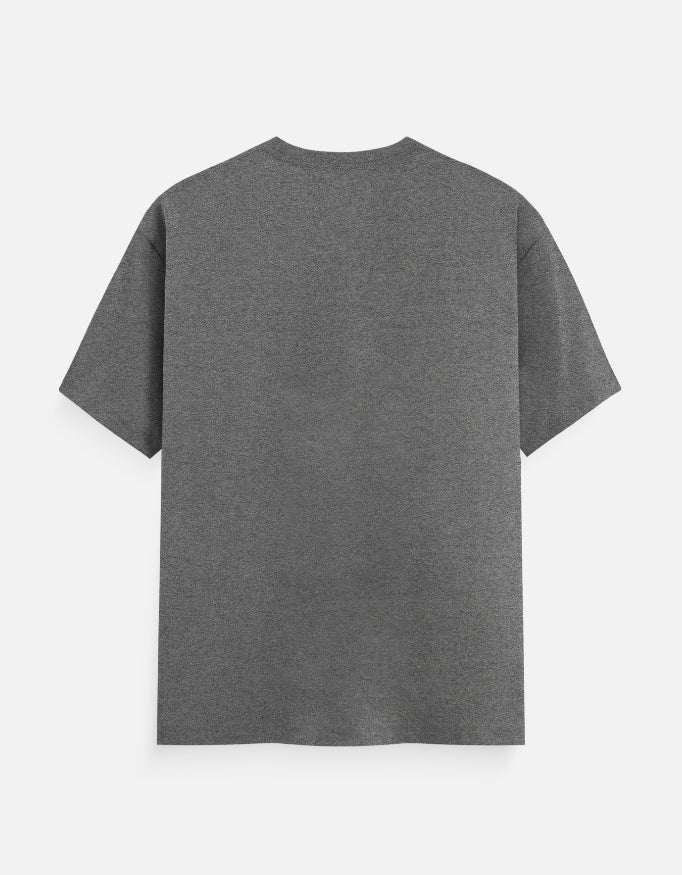 Bulk Steel Grey Polyester Round Neck T-Shirt Durable Wear