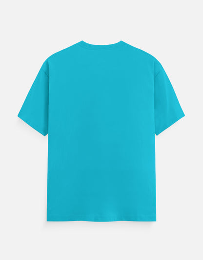 Bulk Sky Blue 100% Polyester Round Neck T-Shirt Comfort