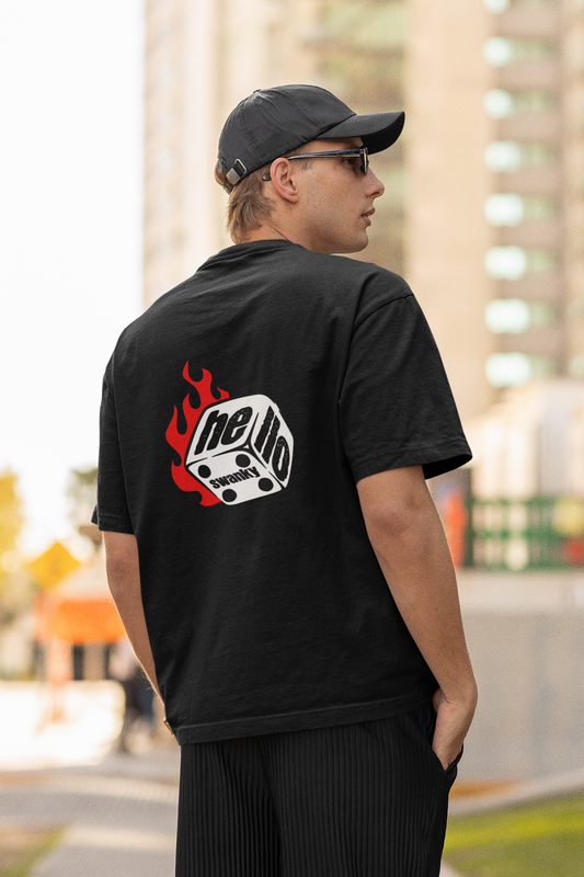 Dice roller oversized t-shirt - s