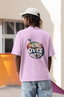 Mind Over Matter Half Sleeve Lavender Oversized T-Shirt for Men by Hello Swanky