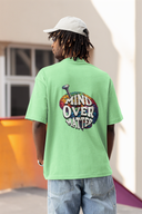 Mind Over Matter Half Sleeve Saga Green Oversized T-Shirt for Men by Hello Swanky