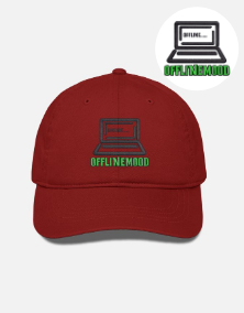 Offline Mood Embroidered Patch Design