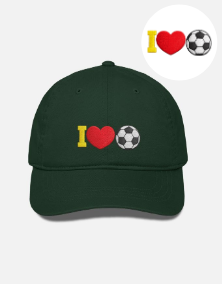 I Love Football Embroidered Design