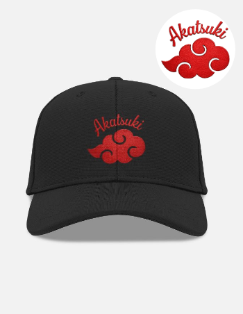 Akatsuki Embroidered Ottoman Cap Anime Symbol Street Style
