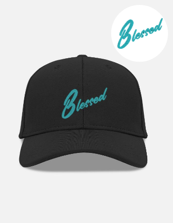 Blessed Script Embroidered Typography Design