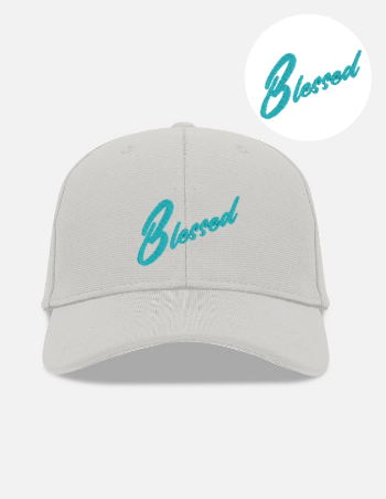 Blessed Script Embroidered Typography Design