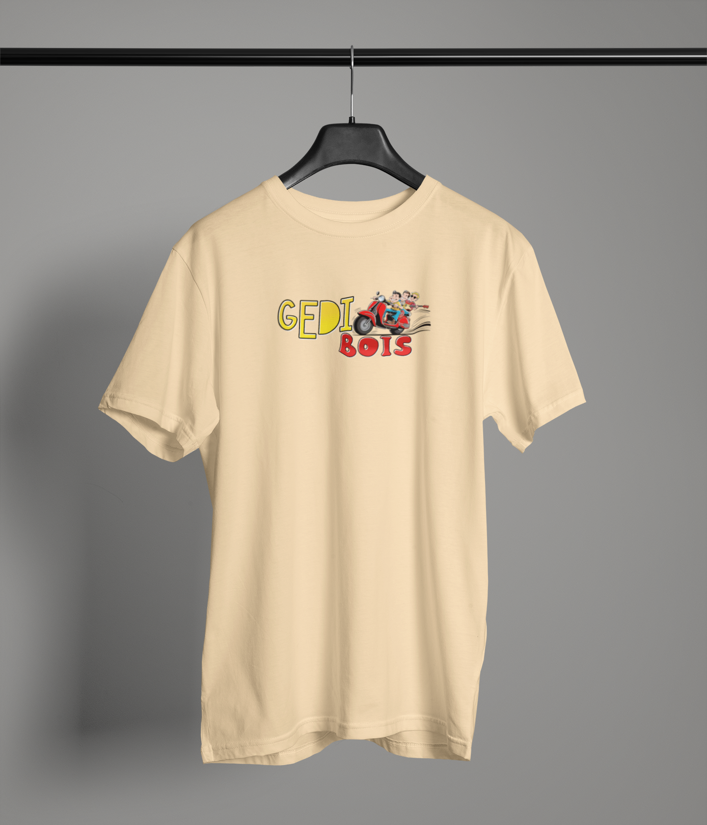 Gedi Boi's Unisex Beige Round Neck T-Shirt – Desi Graphic