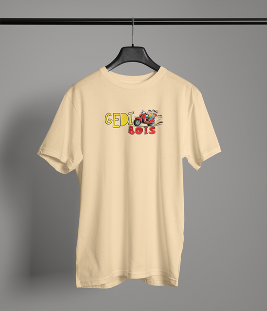 Gedi Boi's Unisex Beige Round Neck T-Shirt – Desi Graphic