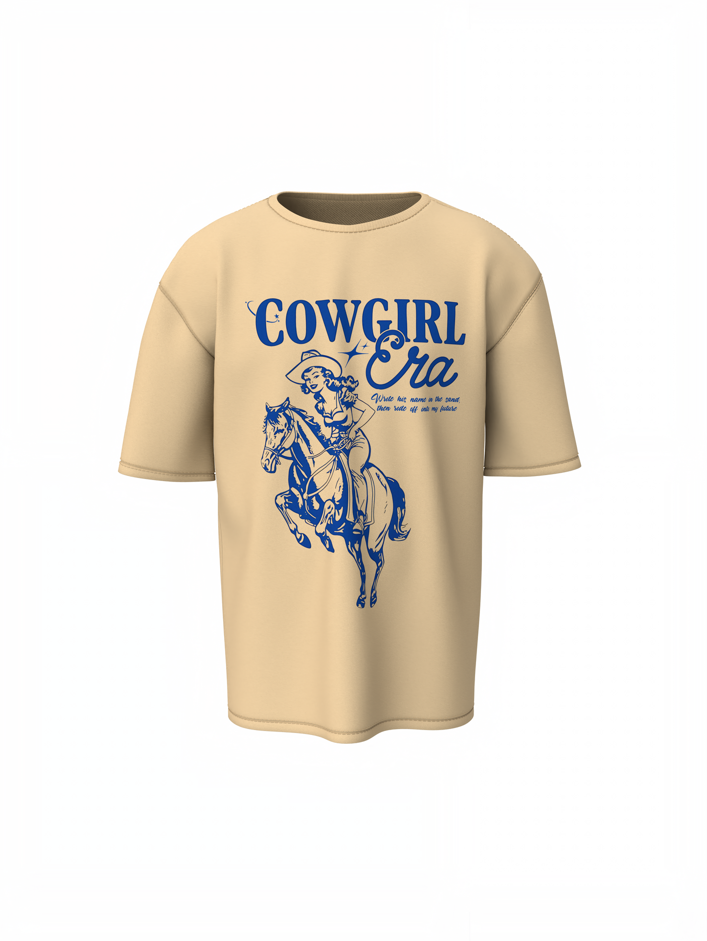 Cow Girl Era Oversized T-Shirt Stylish Western Graphic Design