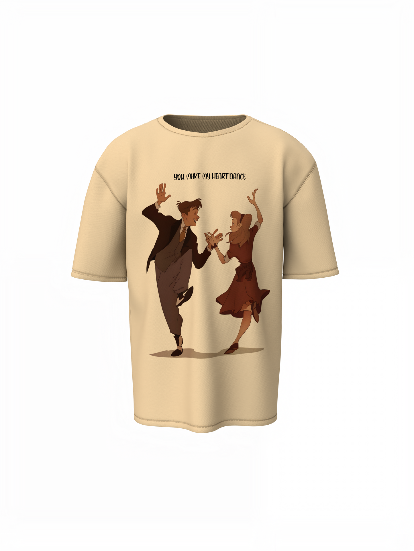 Dancing Couple Oversized T-Shirts Express Love & Every Move