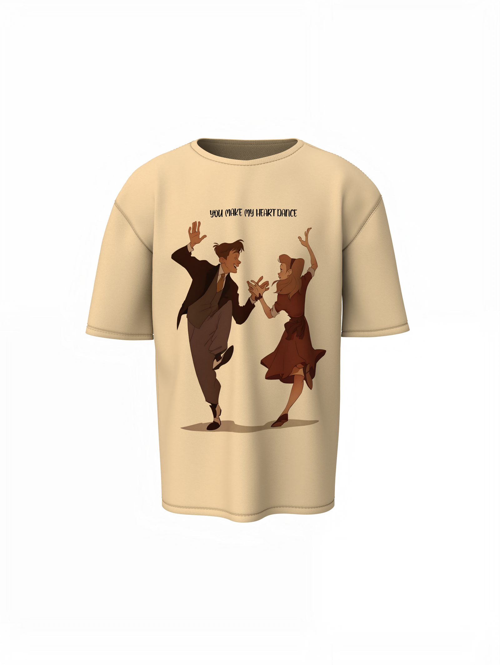 Dancing Couple Oversized T-Shirts Express Love & Every Move