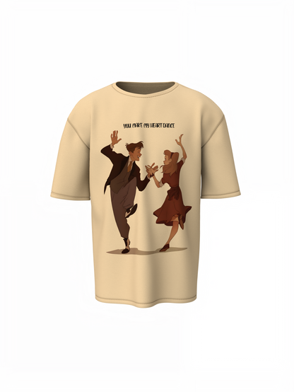 Dancing Couple Oversized T-Shirts Express Love & Every Move