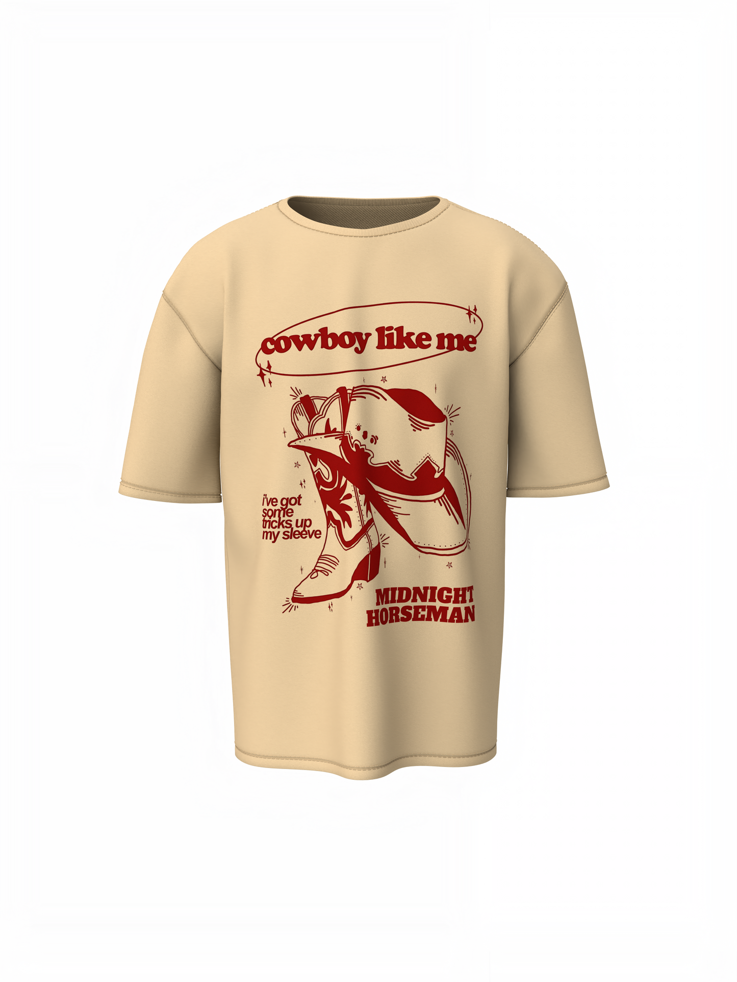 Cowboy Graphic Oversized T-Shirt Western Streetwear Style