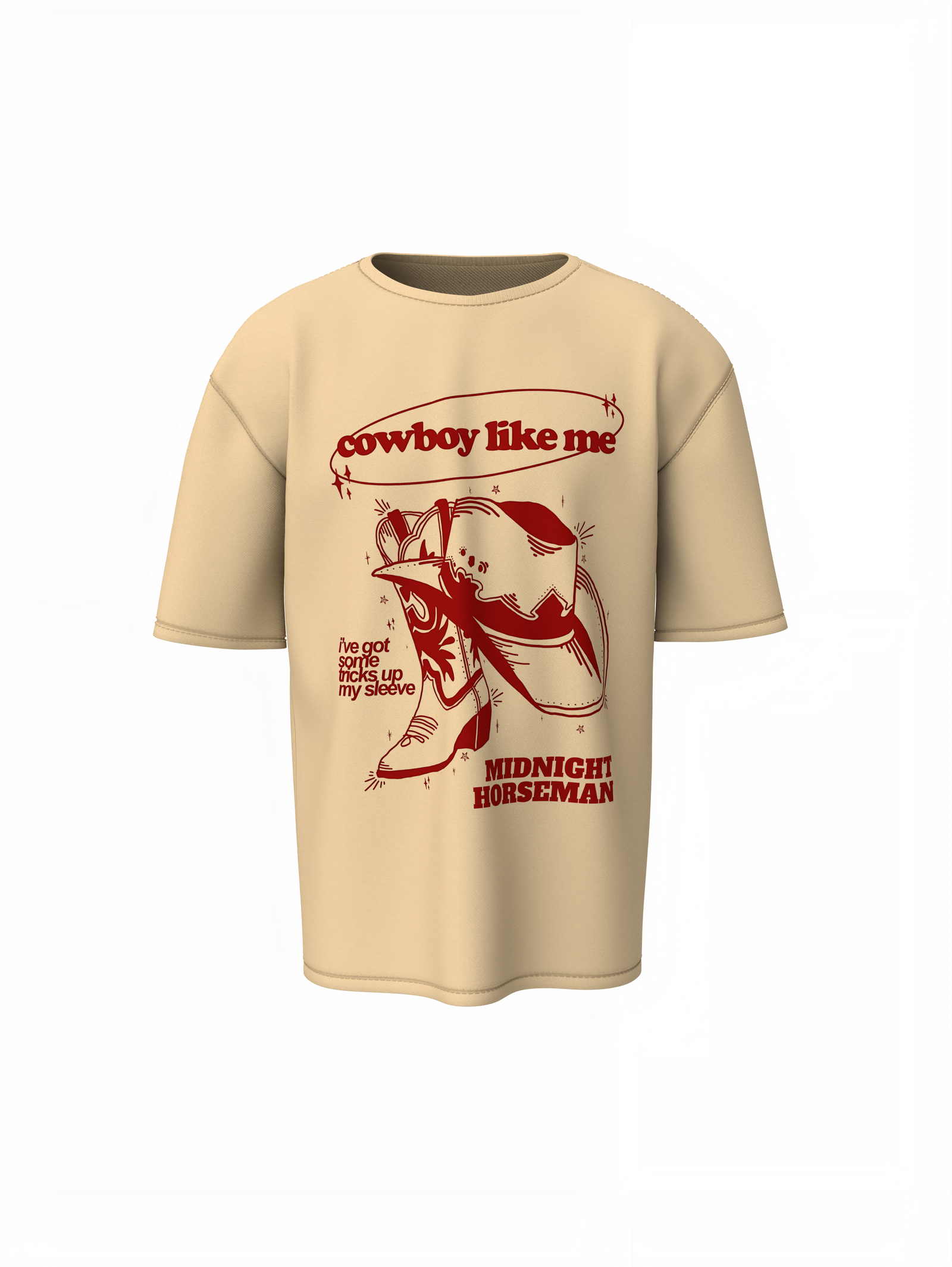 Cowboy Graphic Oversized T-Shirt Western Streetwear Style