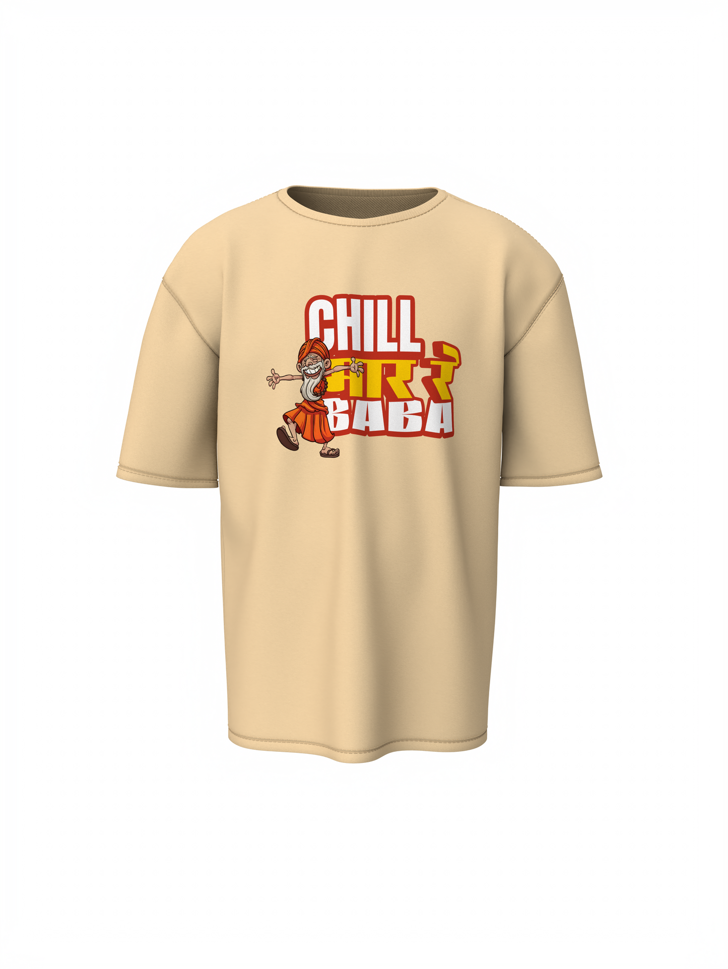 Chill Mar Re Baba Marathi Oversized T-Shirt Desi Style