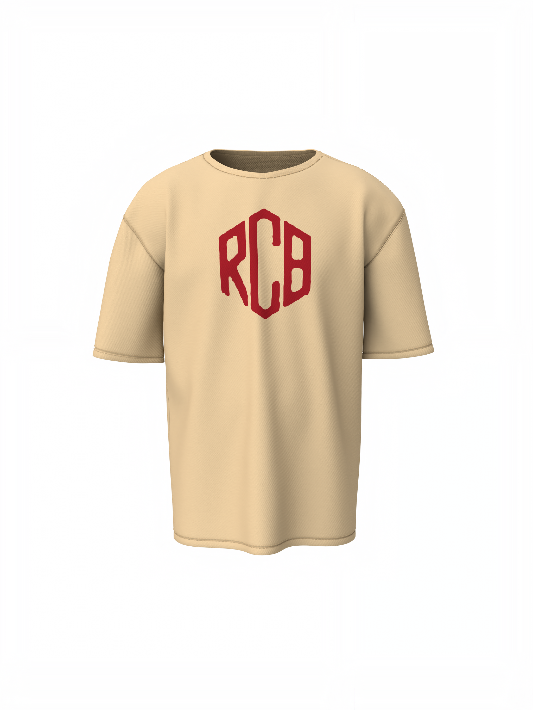 Red Hex RCB Logo Oversized T-Shirt