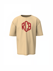 Red Hex RCB Logo Oversized T-Shirt