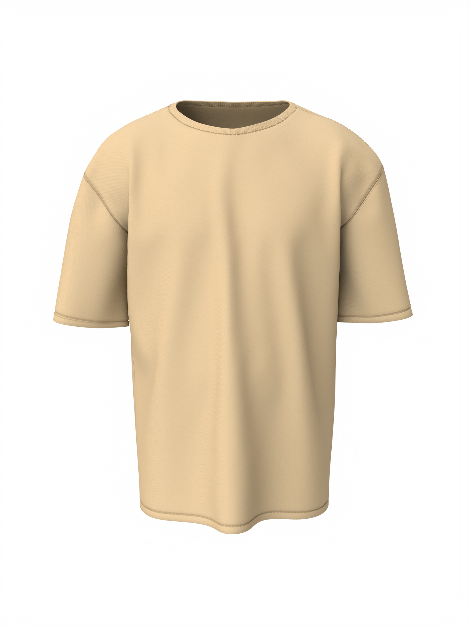 Bulk Unisex Beige Oversized T-shirt