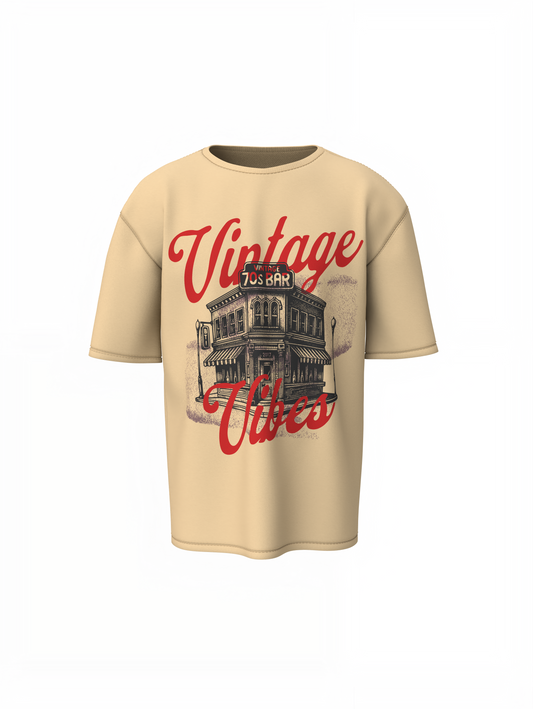Vintage 70's Bar Oversized T-Shirt for Retro Streetwear Style