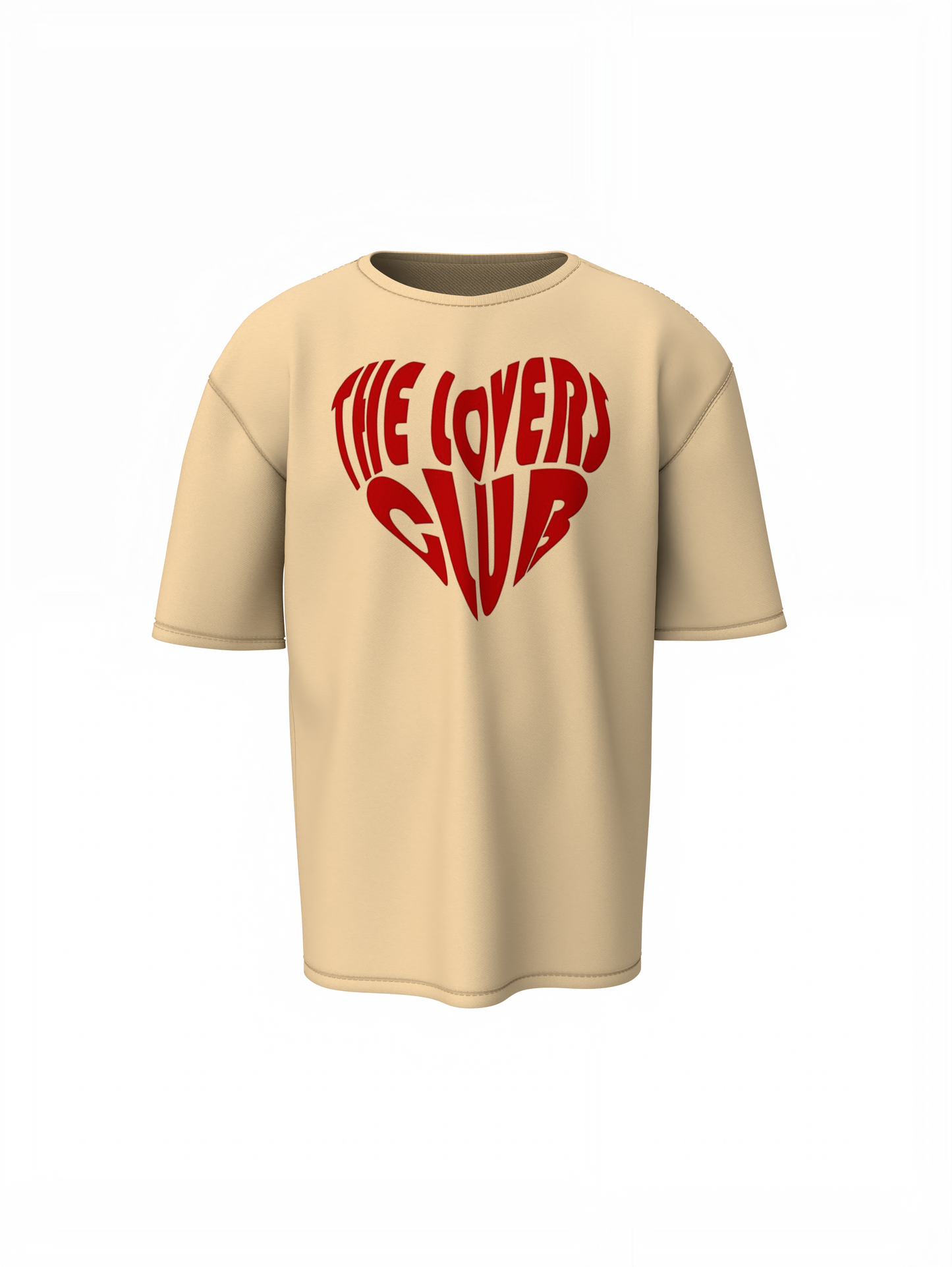 Lovers Club Oversized T-Shirts Bold Romantic Stylish Couples