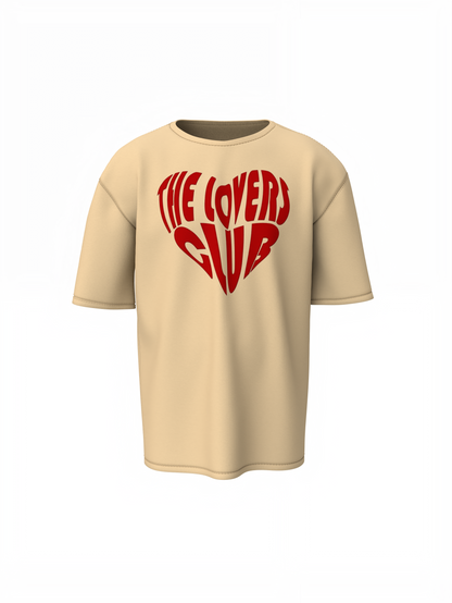 Lovers Club Oversized T-Shirts Bold Romantic Stylish Couples