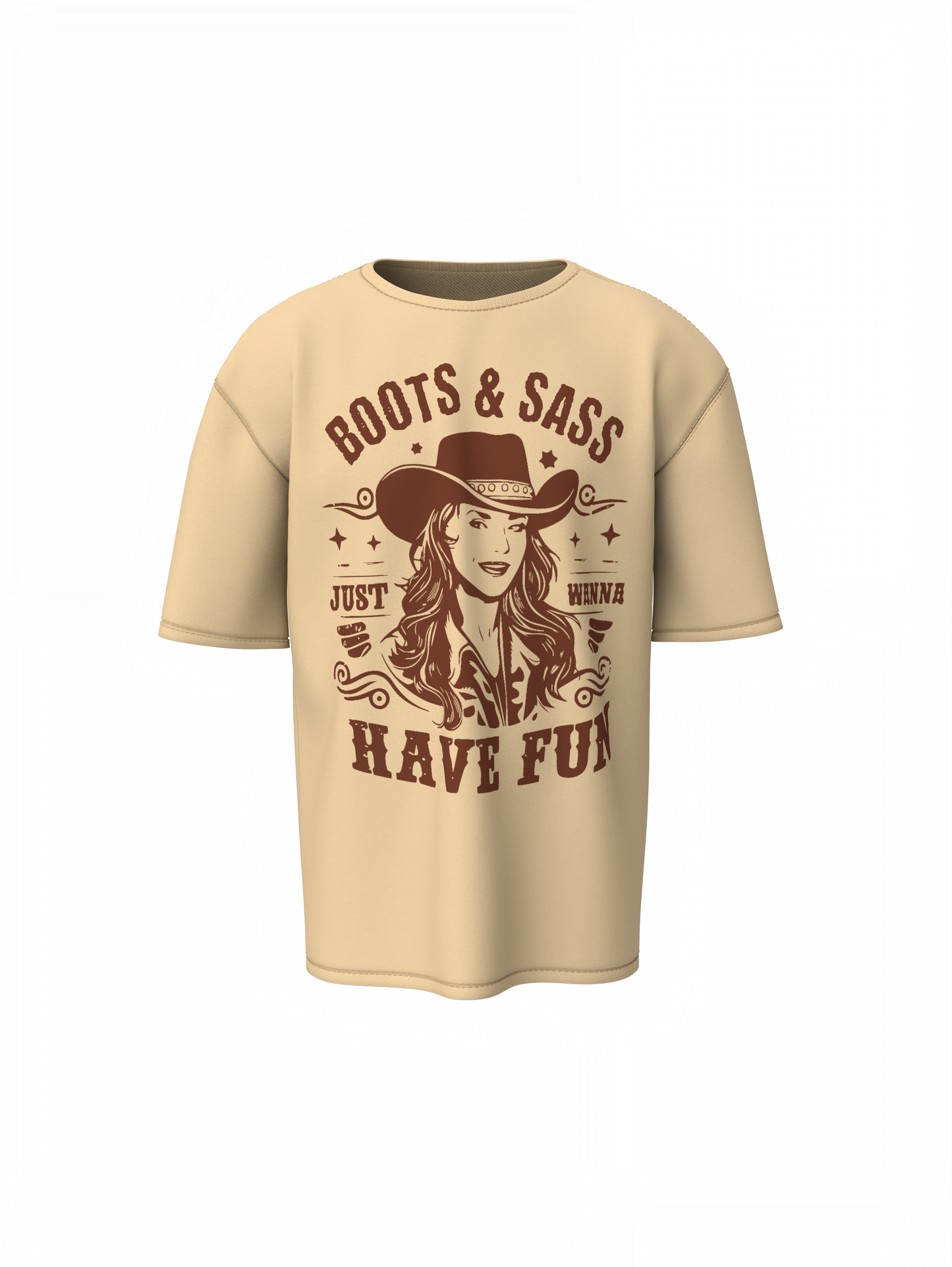Boots & Saas Oversized T-Shirt Western Sassy Streetwear