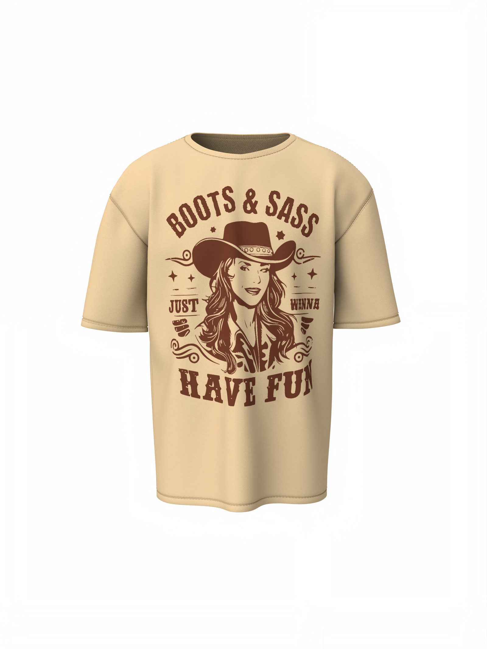 Boots & Saas Oversized T-Shirt Western Sassy Streetwear