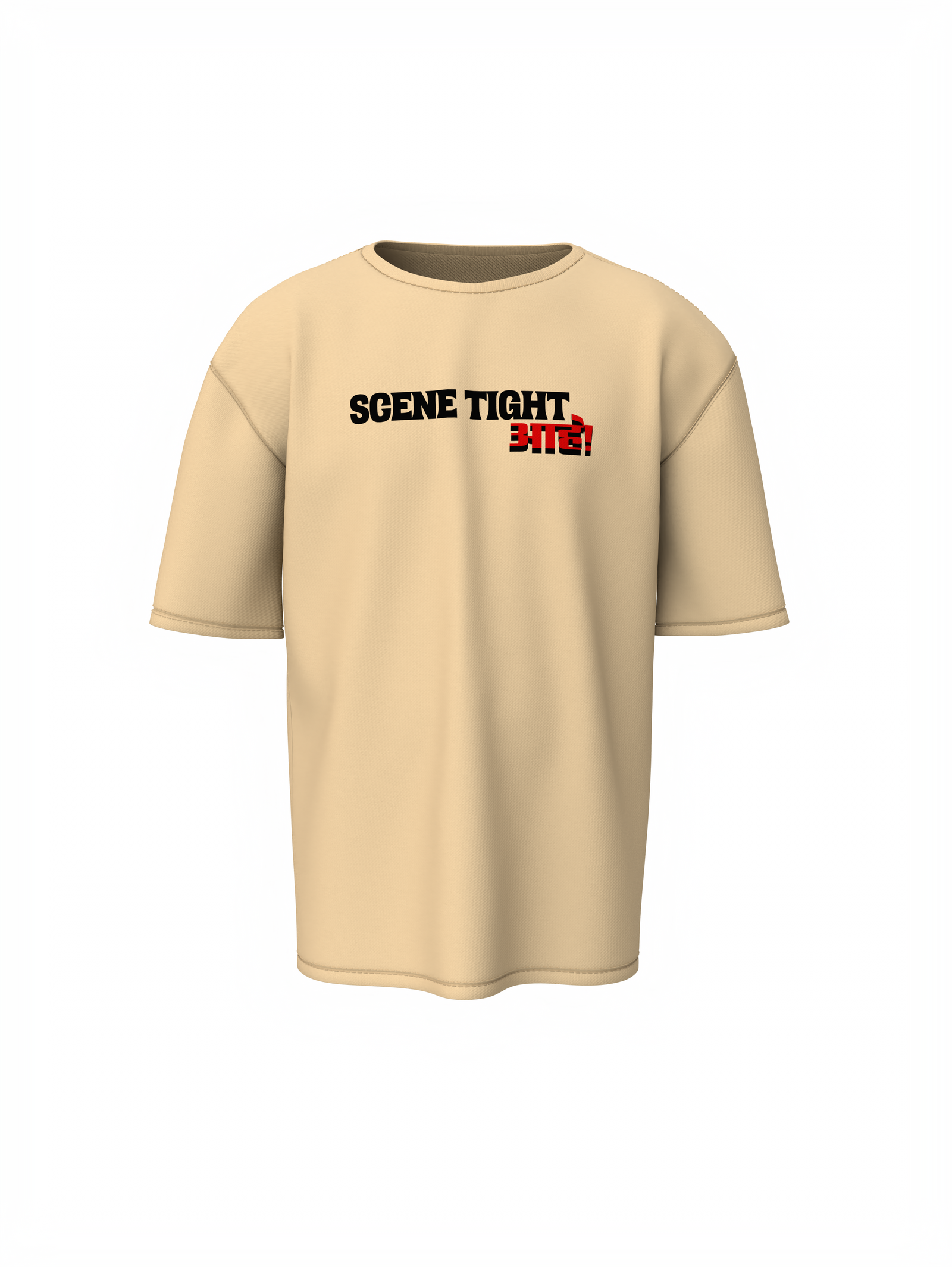 Scene Tight Aahe Marathi Oversized T-Shirt Trendy Streetwear