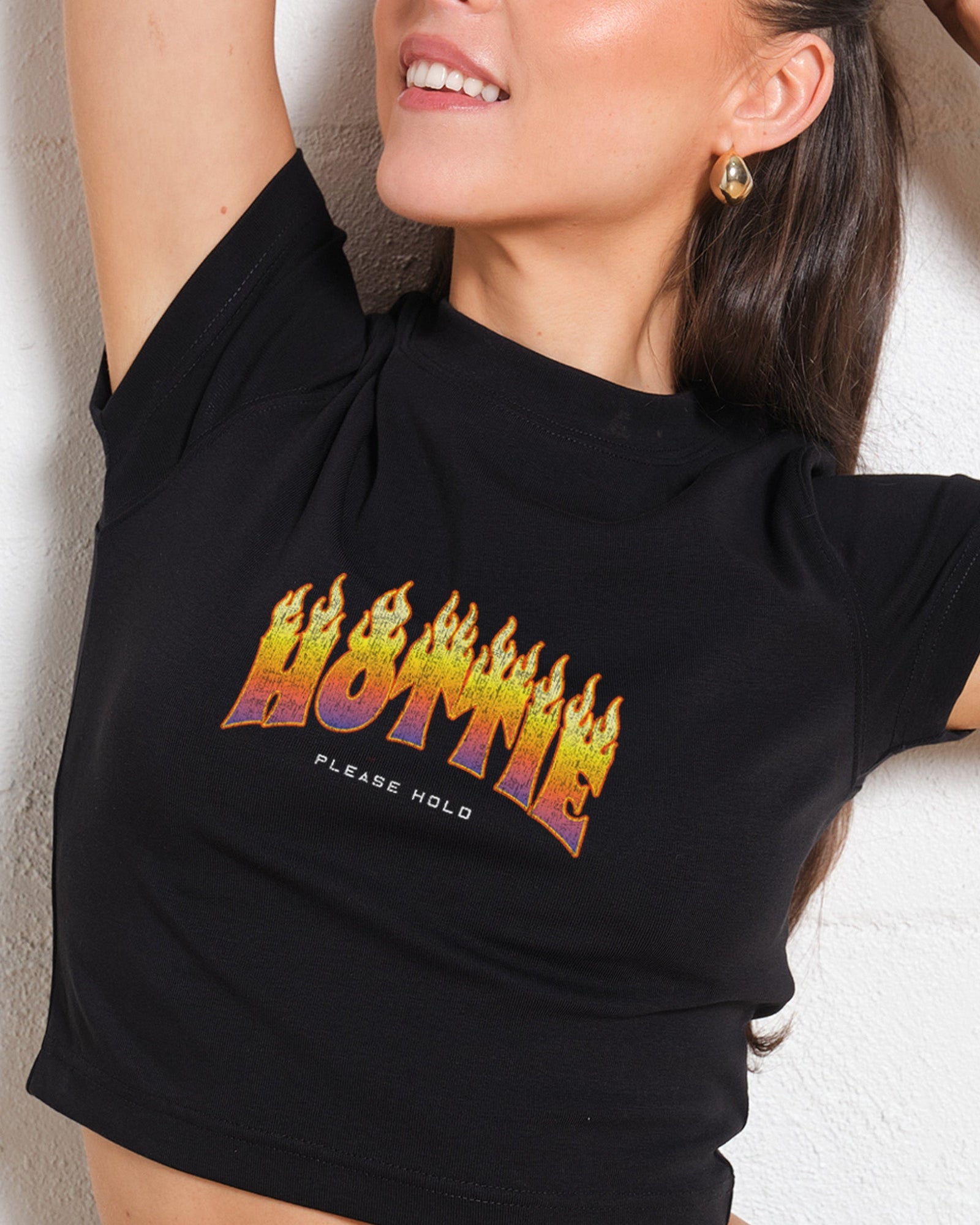 Hottie Baby Tee Trendy Slim Fit Stylish Casual Wear