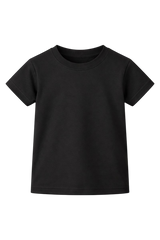 Black Bulk Kids Round Neck Half Sleeve T-Shirt