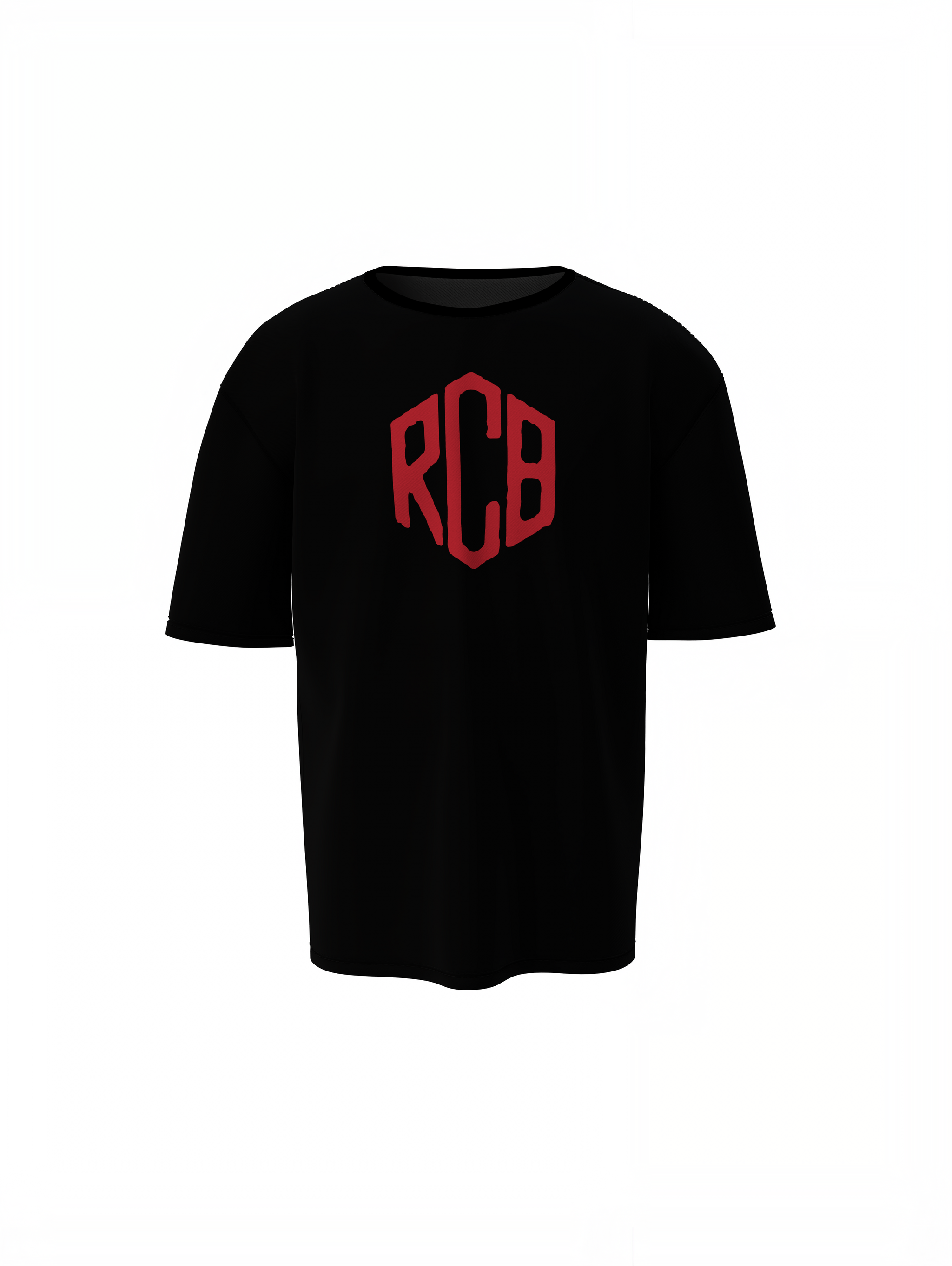 Red Hex RCB Logo Oversized T-Shirt