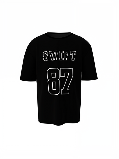 Taylor Swift's 87 Graphic Oversized T-Shirt Fans Style Tees