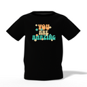 You Are Amazing Kid’s Black Printed T-Shirt