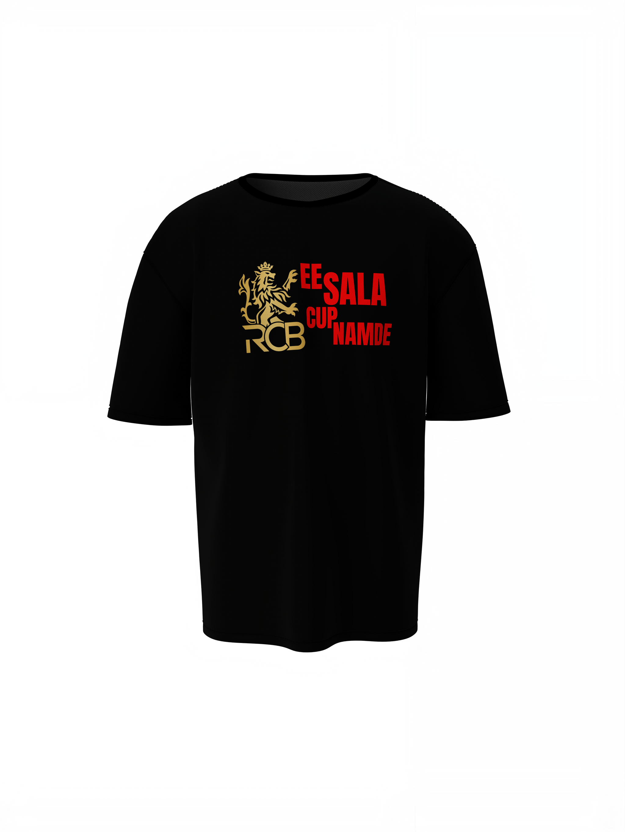 Royal RCB Slogan Tee Oversized T-Shirts