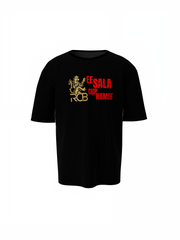 Royal RCB Slogan Tee Oversized T-Shirts