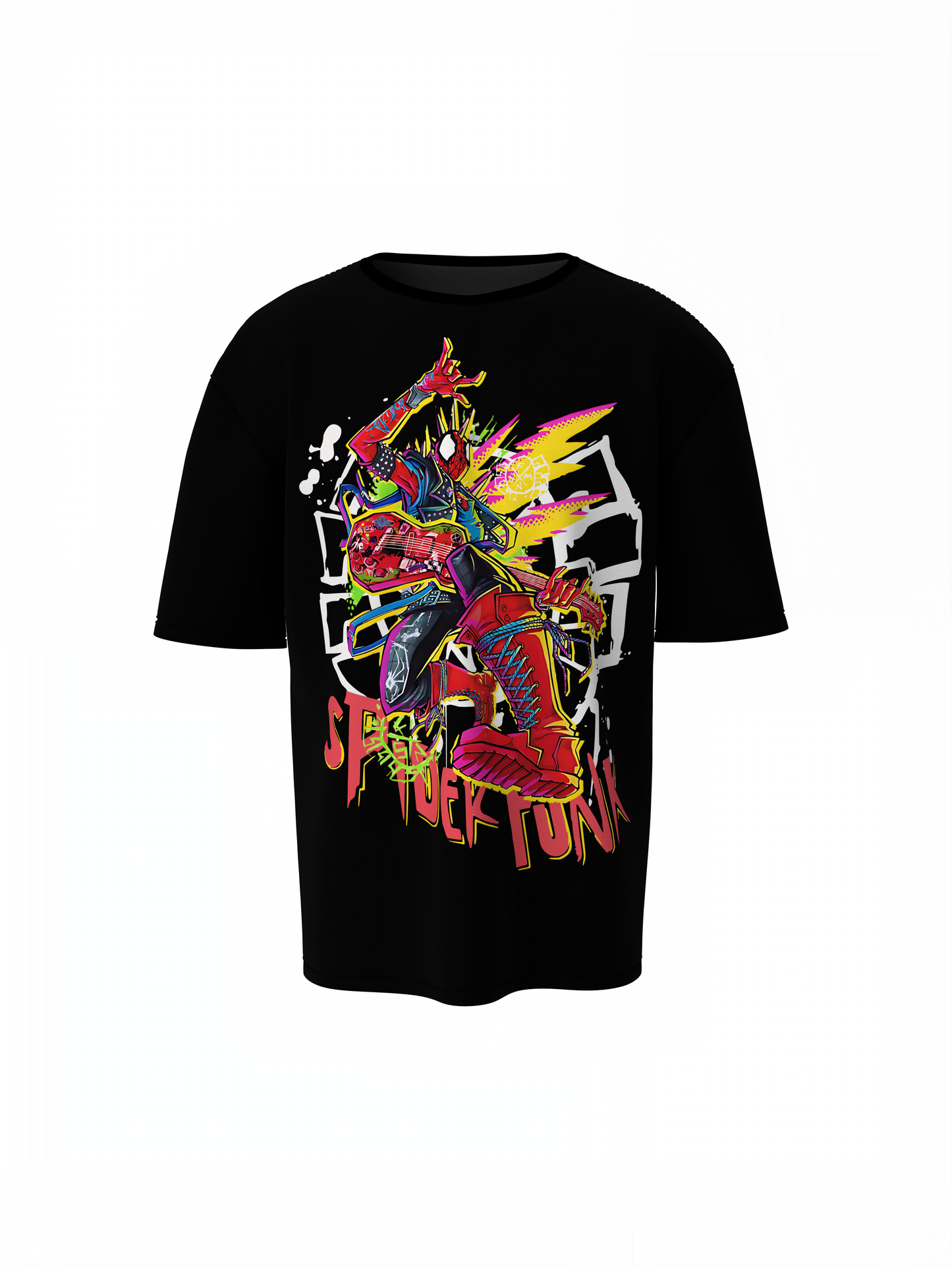 Spider Funk Oversized T-Shirt Urban Hero Streetwear Style