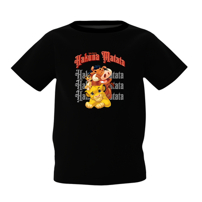 Hakuna Matata Graphic Kid’s Black Printed T-Shirt