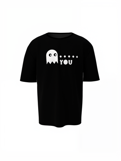 Ghost Graphic Oversized T-Shirts – Trendy Cartoon Style