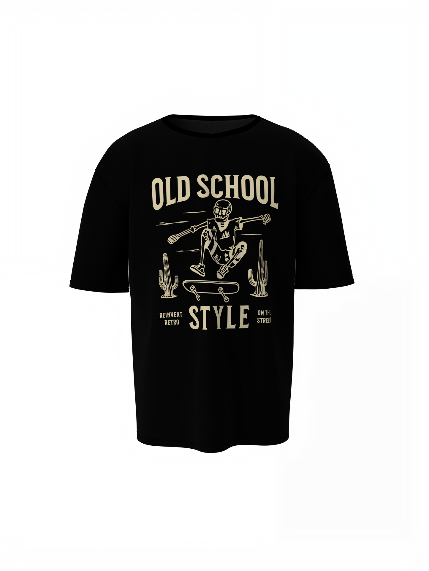 Reinvent Retro Oversized T-Shirt Vintage Graphic Streetwear