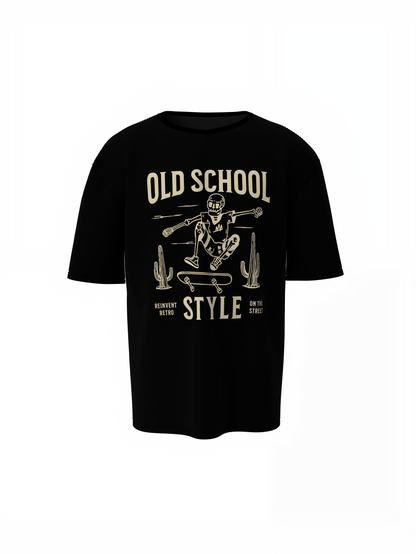 Reinvent Retro Oversized T-Shirt Vintage Graphic Streetwear