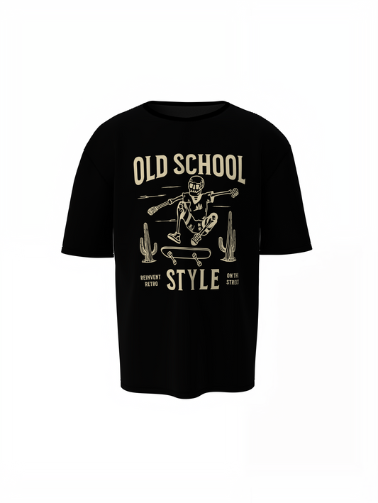 Reinvent Retro Oversized T-Shirt Vintage Graphic Streetwear