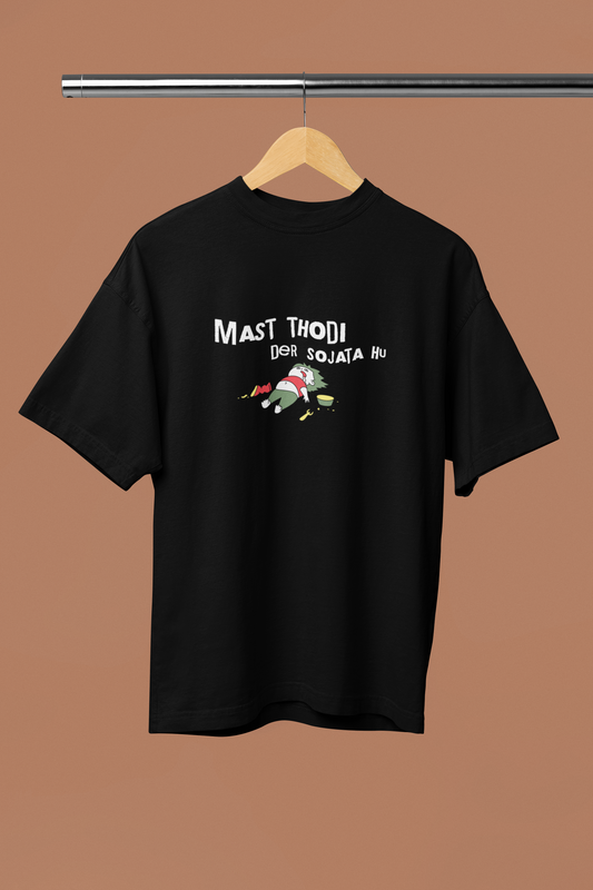 Thodi Der So Jata Hu Graphic Unisex Oversized T-Shirt Tee