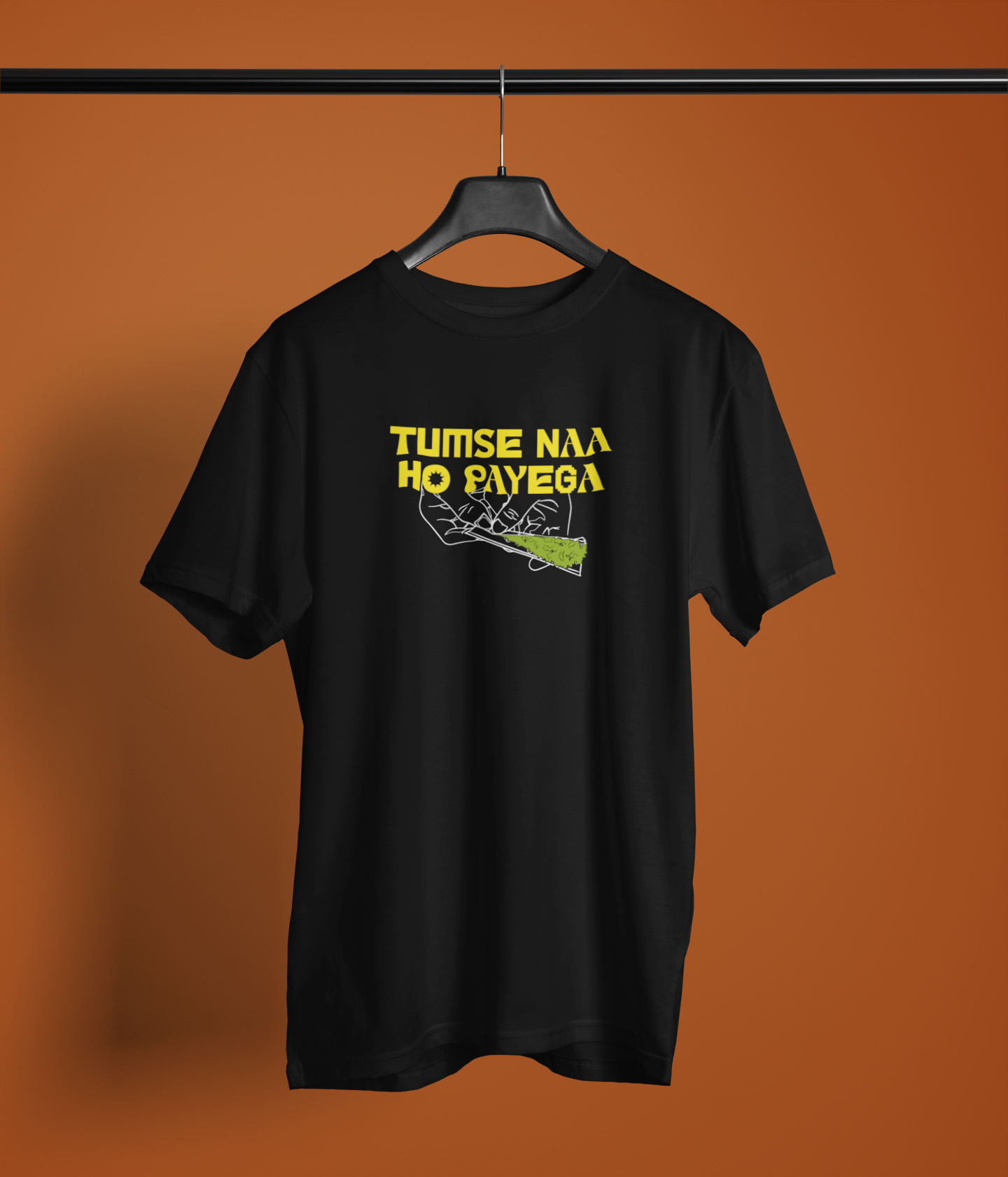 Tumse Na Ho Payega Unisex Black Round Neck T-Shirt for Men